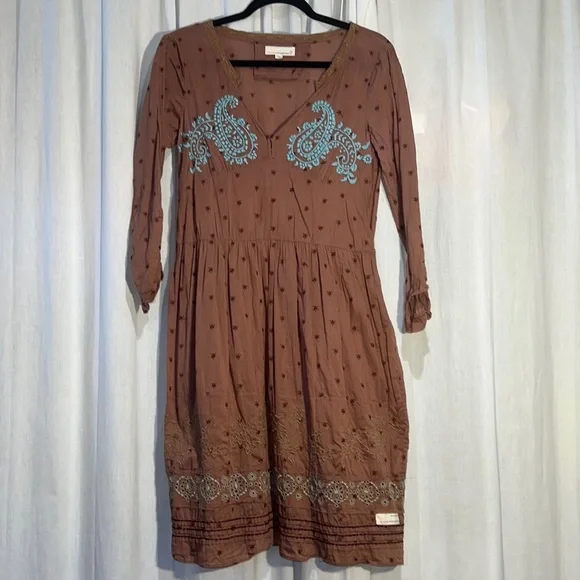 anthropologie empire waist dress ANTHROPOLOGIE Maeve Empire Waist Beloved Dress SZ L